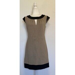 TRINA TURK Women Size 4 Peggy Ponte Dress Front Keyhole Old Money Business